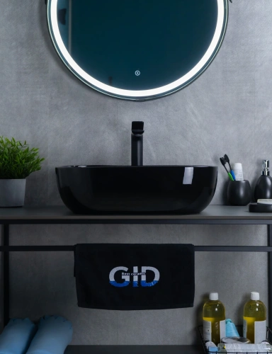 Раковина Gid Geométrico 50 см BL1302 (53347) накладная цвет черный глянцевый - фото 5
