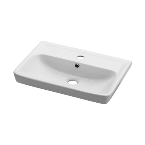 Раковина керамическая Dreja Mini 641785 60х38 подвесная цвет белый 1 отверстие под смеситель - фото 2