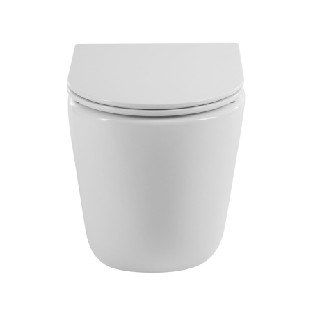 Унитаз приставной BelBagno SFERA-R BB2141CBR/BB870SC белый с сиденьем микролифт безободковый каскадный смыв