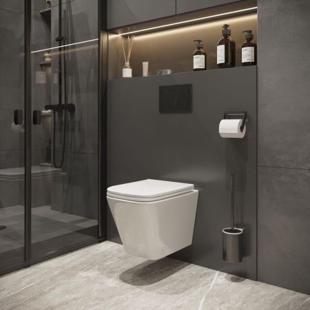 Унитаз подвесной Niagara Atrio NG-9303 белый с сиденьем микролифт душевой смыв