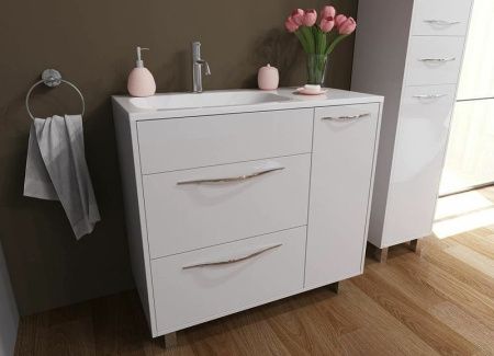 Тумба с раковиной Эстет Barcelona ФР-00003597 90х40 напольная цвет белый