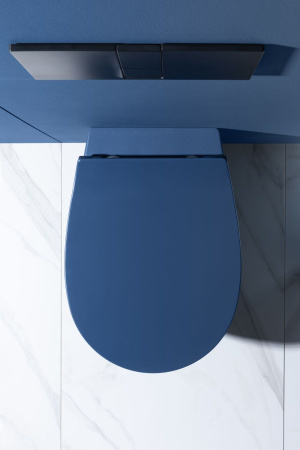 Чаша унитаза подвесная Allen Brau Fantasy 4.11004.ID цвет синий без сиденья безободковая каскадный смыв