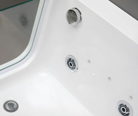 Ванна акриловая гидромассажная Cerutti SPA C-494-17R 170х80 пристенная асимметричная с ножками