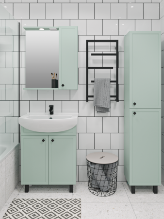 Шкаф-пенал RUNO Римини 00-00001271 35х29х180 напольный цвет зеленый