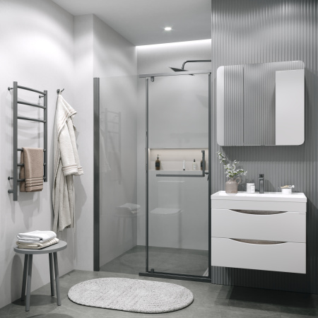 Душевая дверь Grossman Pragma 100.K33.03.120.42.00 120х195 стекло прозрачное профиль графит