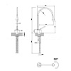 Смеситель Gessi Goccia 33601#299 на раковину черный