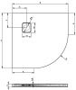Душевой поддон акриловый Riho BASEL D005047005 90х90 белый без ножек