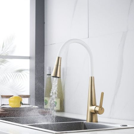 Смеситель для кухни Rose R213G на мойку золото