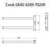 Полотенцесушитель электрический Маргроид Cook Cook-1840-1049-7024R 40х20 серый