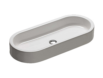 Раковина из санфаянса Hatria AREA Y0UF01 80х35 накладная цвет белый без отверстий под смеситель