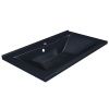 Раковина из искусственного камня Uperwood Elen 291120424 80х40 полувстраиваемая цвет черный