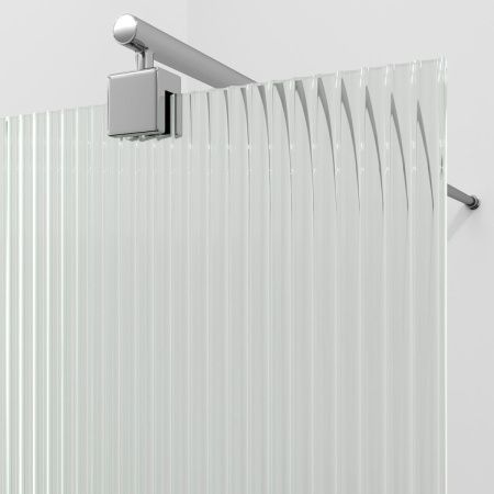 Душевая перегородка Wasserkraft Rur 30W 30W44-FL 100х200 стекло рифленое профиль хром