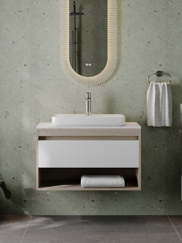 Раковина из сантехнического фарфора Teymi Solli T51246 61х40 полувстраиваемая цвет белый 1 отверстие под смеситель - фото 3 Раковина из сантехнического фарфора Teymi Solli T51246 61х40 полувстраиваемая цвет белый 1 отверстие под смеситель - фото 3