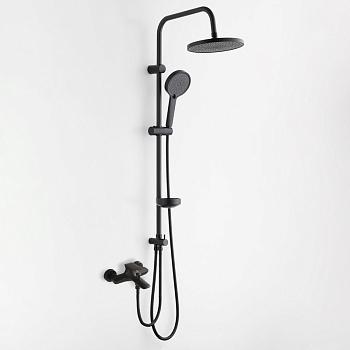 Душевая стойка Bond Cube B03-9588 настенная цвет черный матовый