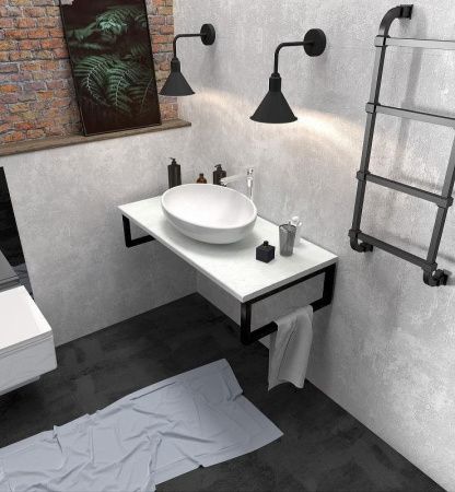 Столешница 1MarKa Grunge Loft У85839 80х50 накладная цвет серый