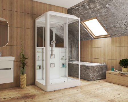 Душевая кабина Grossman GR127R 120х90 прямоугольная с крышей ориентация правая