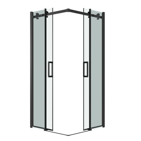 Душевой уголок Grossman Classic 300.K33.04.1010.21.00 100х100 стекло прозрачное профиль черный без поддона