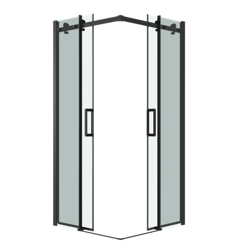Душевой уголок Grossman Classic 300.K33.04.1010.21.00 100х100 стекло прозрачное профиль черный матовый - фото 2