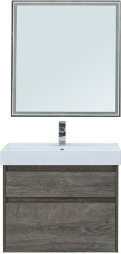 Комплект мебели: тумба с раковиной + зеркало Aquanet Nova Lite 00242904 75,7х46х145 напольный/подвесной - фото 3