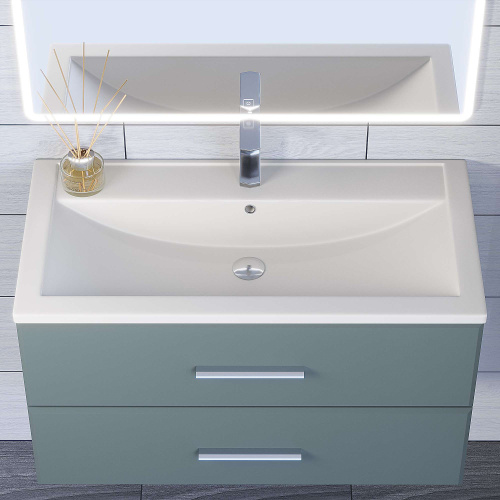 Раковина Uperwood Foster Quartz 90 см 291030040 полувстраиваемая цвет белый - фото 4