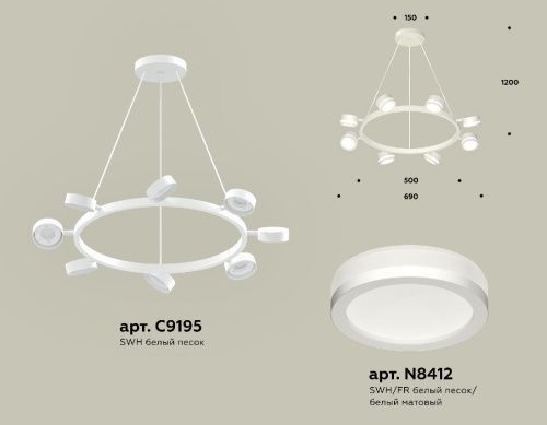 Люстра подвесная Ambrella Light Traditional (Традитионал) XB9195200 - фото 2