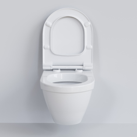 Унитаз подвесной Ambassador Nord 133T20001-132T20001S белый глянцевый с сиденьем микролифт