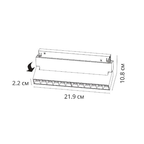 Трековый магнитный светильник Arte Lamp Linea (Линеа) A4668PL-1BK - фото 4