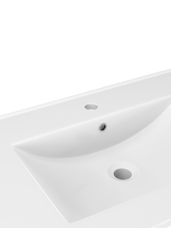 Раковина из сантехнического фарфора Teymi Ritta T51004 71х47 встраиваемая цвет белый 1 отверстие под смеситель