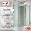 Душевая кабина AvaCan D D3012RN 120х80 асимметричная без крыши ориентация правая