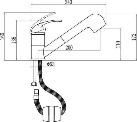 Смеситель для кухни Fmark FM6003H на мойку черный