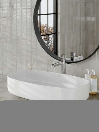 Раковина из сантехнического фарфора Orange B07-675W 70х40 накладная цвет белый