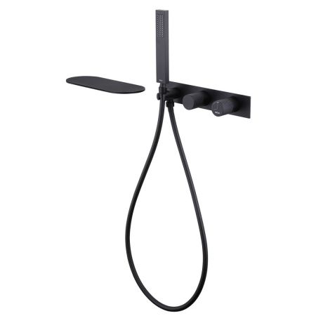 Смеситель для ванны и душа Abber Rund AF8731B встраиваемый в стену черный