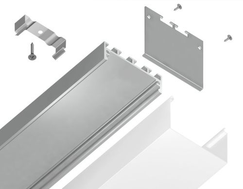 Алюминиевый профиль для светодиодной ленты до 33,4мм Ambrella Light Profile System (Профиле Сыстем) GP3070AL - фото 3