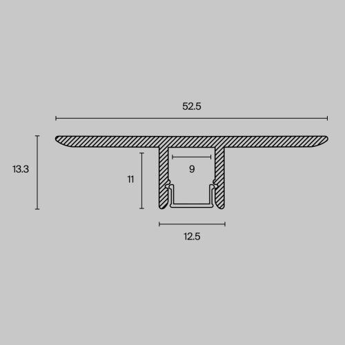 Алюминиевый профиль встраиваемый скрытого монтажа Maytoni Led Strip ALM-5313B-S-2M - фото 2