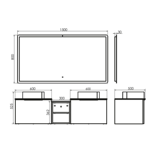 Зеркало в ванную Comforty 00-00013794CF 150x80 - фото 2