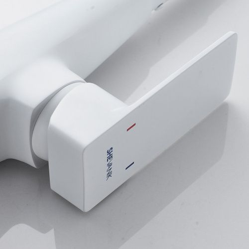 Смеситель для кухни Shevanik S543C-1 на мойку белый - фото 4