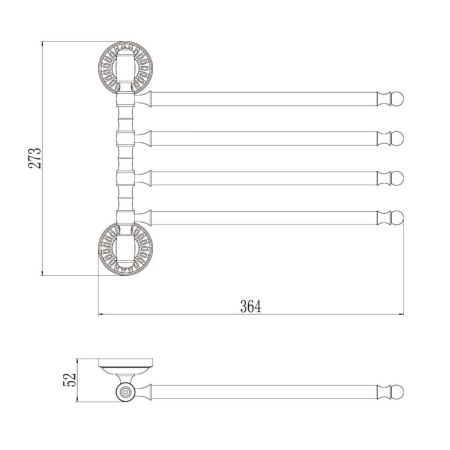 Полотенцедержатель Savol S-006604H