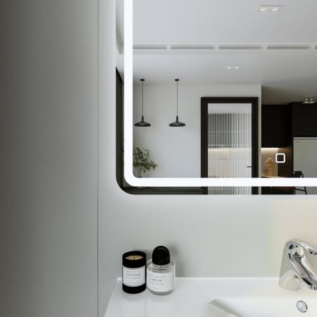 Зеркало с подсветкой Бриклаер Эстель 4627125414244 100х80 подвесное