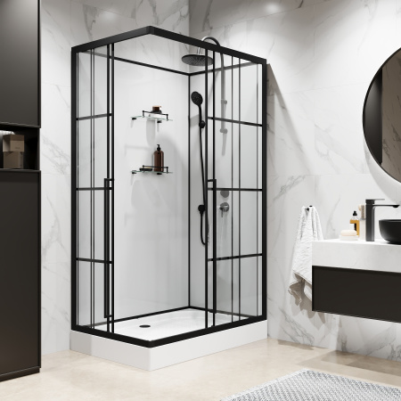 Душевая кабина Niagara Standart ST120/80/15QR/KL/BKT 120х80 прямоугольная без крыши ориентация правая