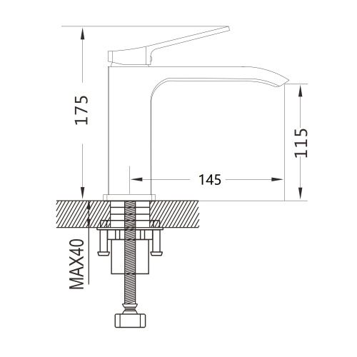 Смеситель Shevanik S4101G на раковину золото - фото 3