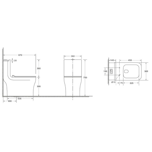 Унитаз WeltWasser WW GLANBACH 001 GL-WT (10000009942) напольный с бачком - фото 2