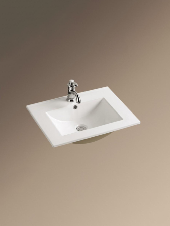 Раковина из сантехнического фаянса WeltWasser WW SK 10000003900 60х50 подвесная цвет белый 1 отверстие под смеситель