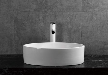 Раковина из сантехнического фарфора Cerutti SPA CR7016 50х40 накладная цвет белый без отверстий под смеситель