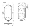 Зеркало с подсветкой Sancos Oval OV55F 60х90 подвесное