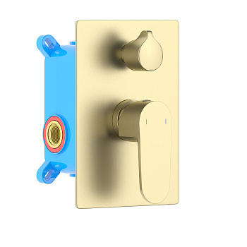 Смеситель для ванны Aquatek Оберон AQ1246BG встраиваемый в стену золото без термостата