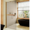 Душевая перегородка Maybah Glass MGD-721-3ш 69х195 стекло тонированное профиль золото глянцевое