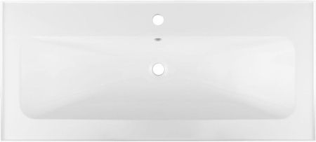 Раковина из искусственного камня Aquanet Арт 00318926 100х40 полувстраиваемая цвет белый 1 отверстие под смеситель