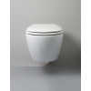 Чаша унитаза подвесная White Ceramic Basic W0203FM цвет серый матовый без сиденья безободковая
