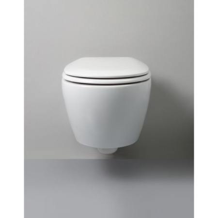 Чаша унитаза подвесная White Ceramic Basic W0203FM цвет серый матовый без сиденья безободковая