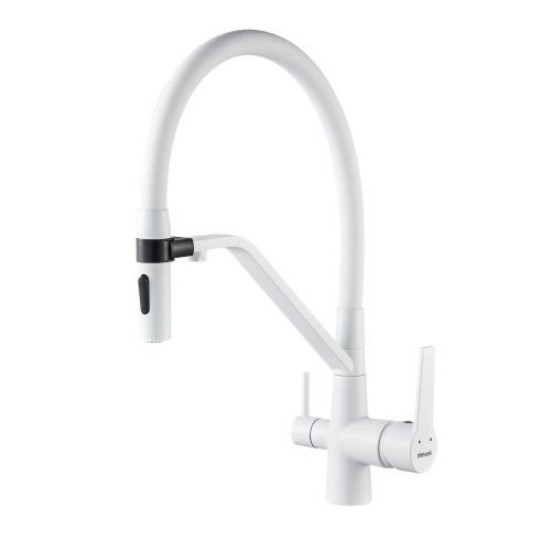 Смеситель для кухни Shevanik S278C на мойку белый